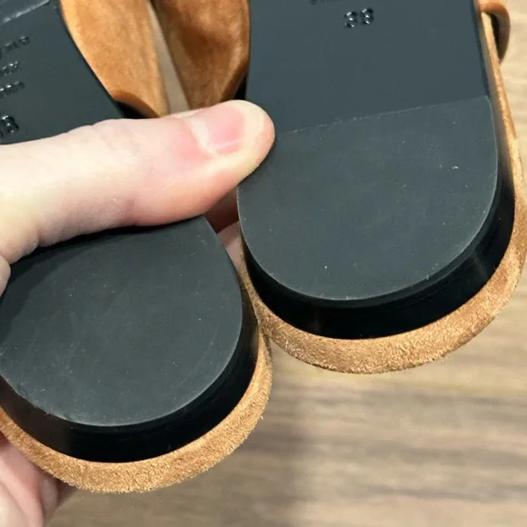 Jenni Kayne Suede Mules in Saddle Brown Size 38 / US 8 - Picture 12 of 13